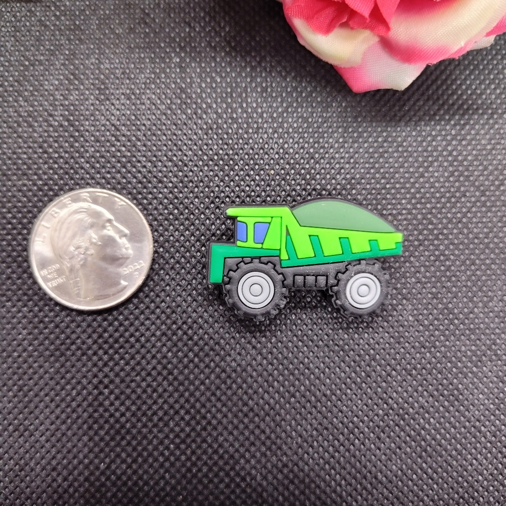 5/$15 Green Dump Truck New Shoe Charm Jewelry for Shoes Bracelets Crafts